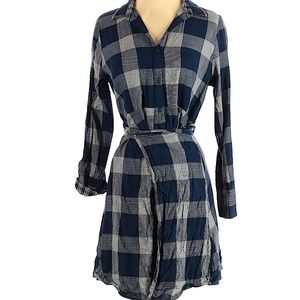 Collared Blue Plaid | Checkered Shirtdress